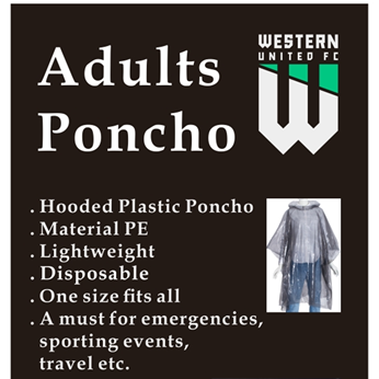 WESTERN UNITED SHEER  BLACK LIGHTWEIGHT RAIN PONCHO